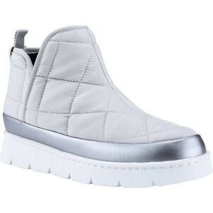 Marc Fisher White and Silver Ankle Booties